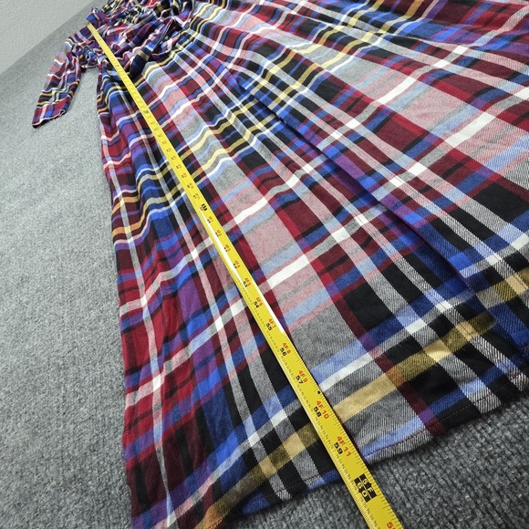 L'AGENCE Cameron Plaid Maxi Shirtdress M Tie Front Long Duster Cardigan $475 - Picture 11 of 14